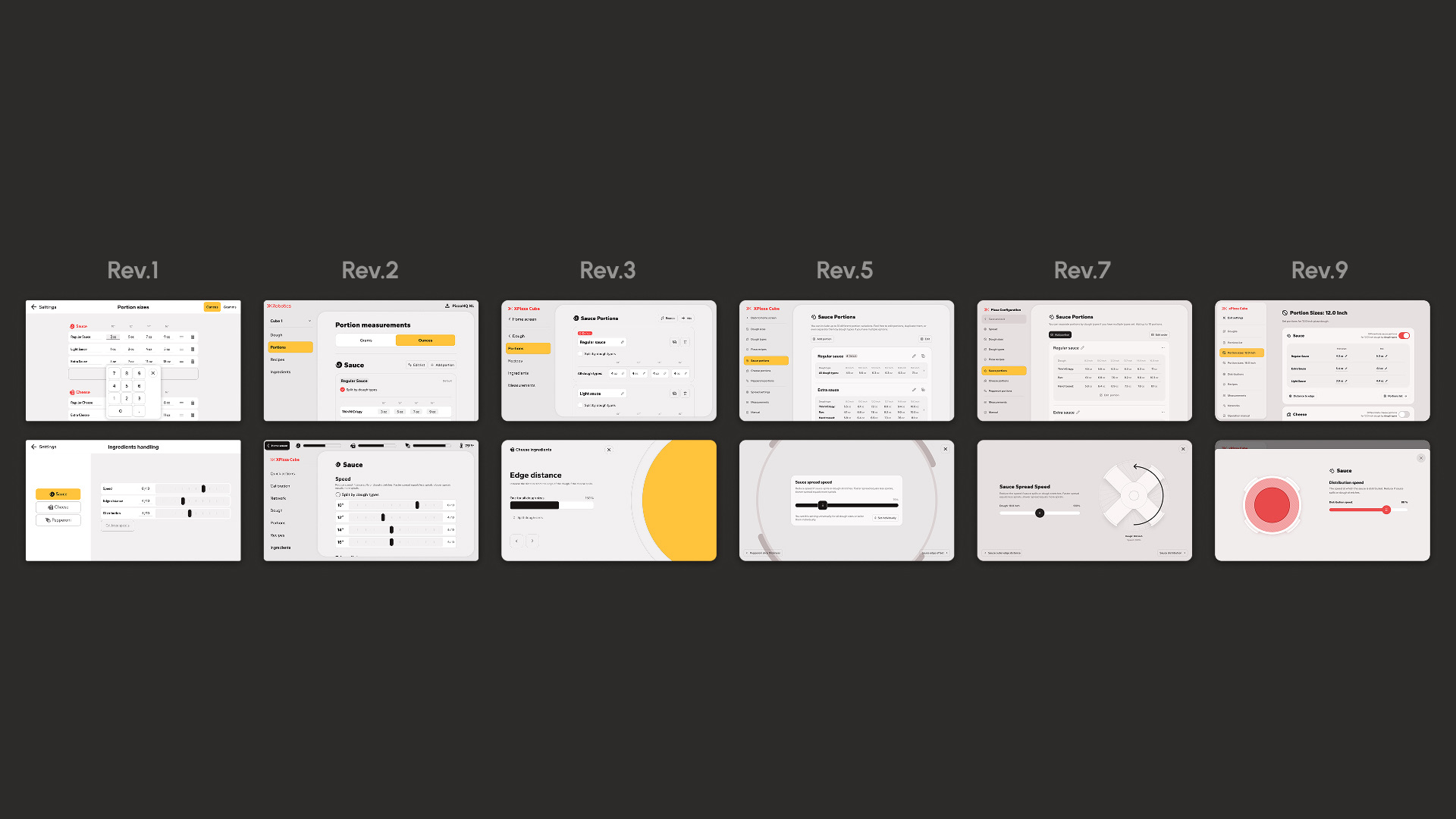 UI iterations